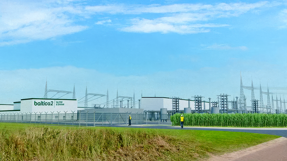 Renewable power substation at Baltica 2 offshore wind project in Poland